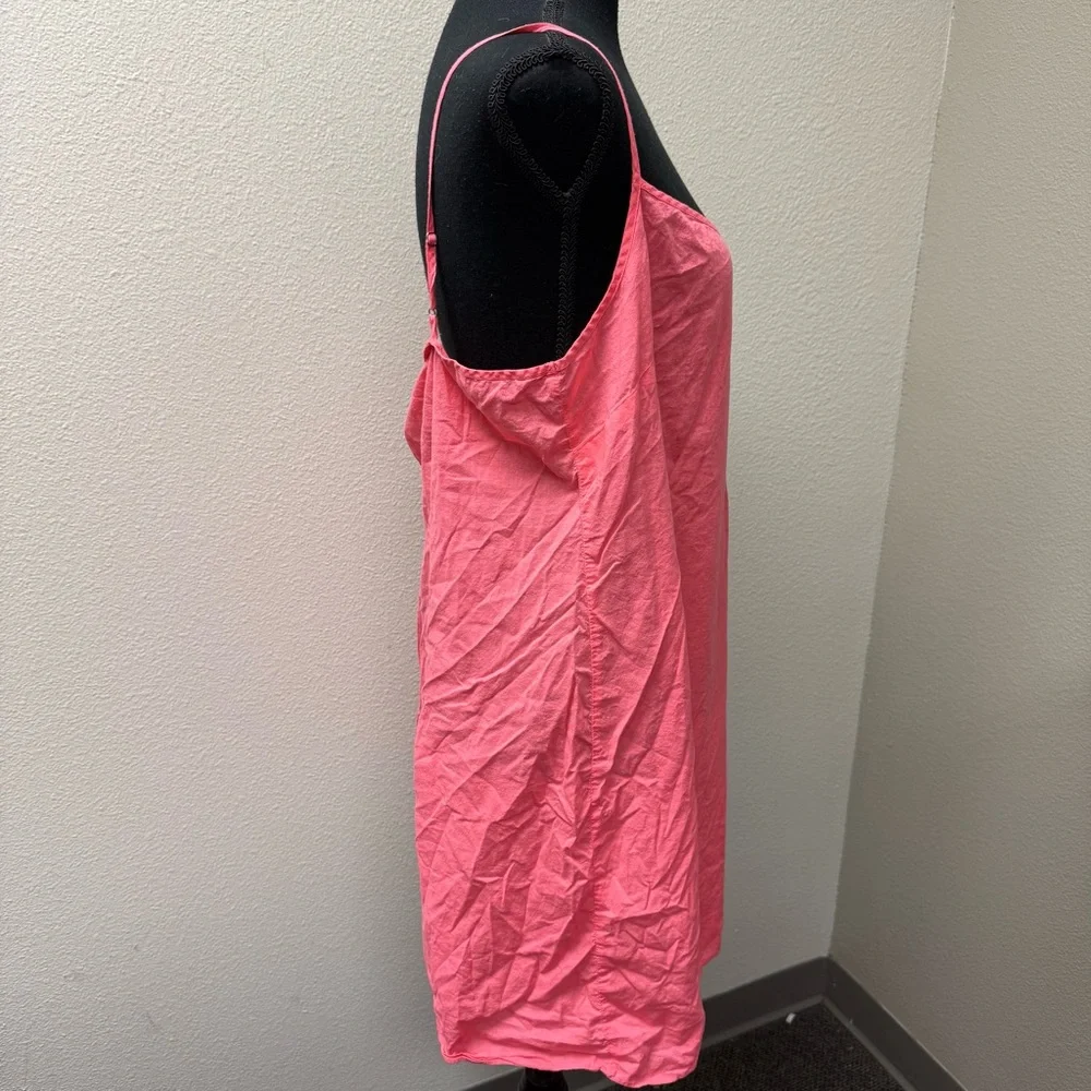 J.Crew Coral Cotton Slip Dress Spaghetti Strap Midi Casual Summer Size 16